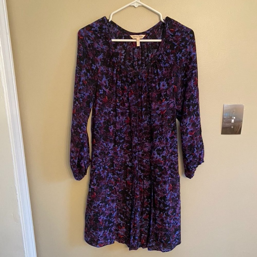 Rebecca Taylor Long Sleeve Dropped Waist Dress (Size 2)